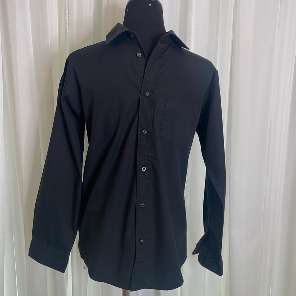 Black GEORGE Long Sleeve Dress Shirt, size XL (14-16)